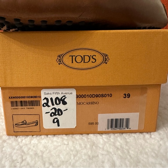 TOD’s Gommino Driving Leather Loafers - Brown -9 - Picture 2 of 7